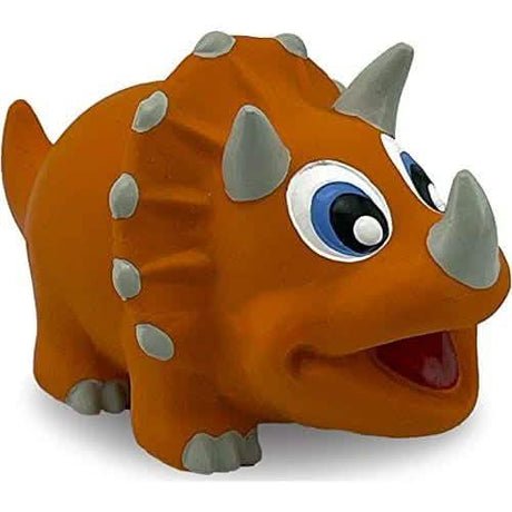 Petsport 4in Latex Triceratops Tiny Tots Pet Toy