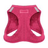 Voyager Dog Harnesses Step-In Plush Corduroy in Fuchsia Medium Size