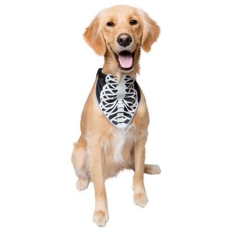 Pet Krewe One Size Glow In The Dark Skeleton Bandana Costume for Dogs and Cats