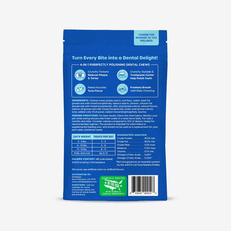 Ark Naturals Kiss Me-ow Cleaning Tuna Cat Dental Chews (6oz)