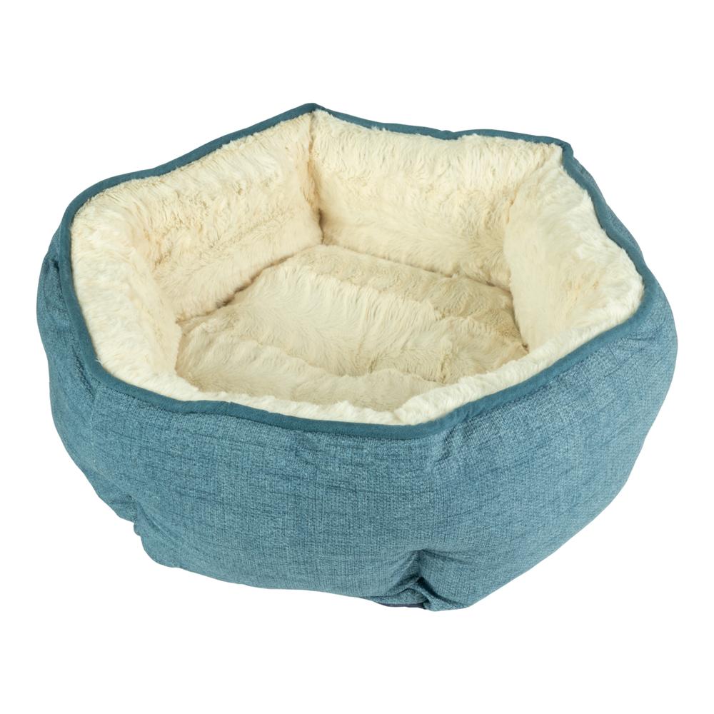 Arlee Jake Hexagon Pet Bed Dark Blue ( 23" x 23" x 9")