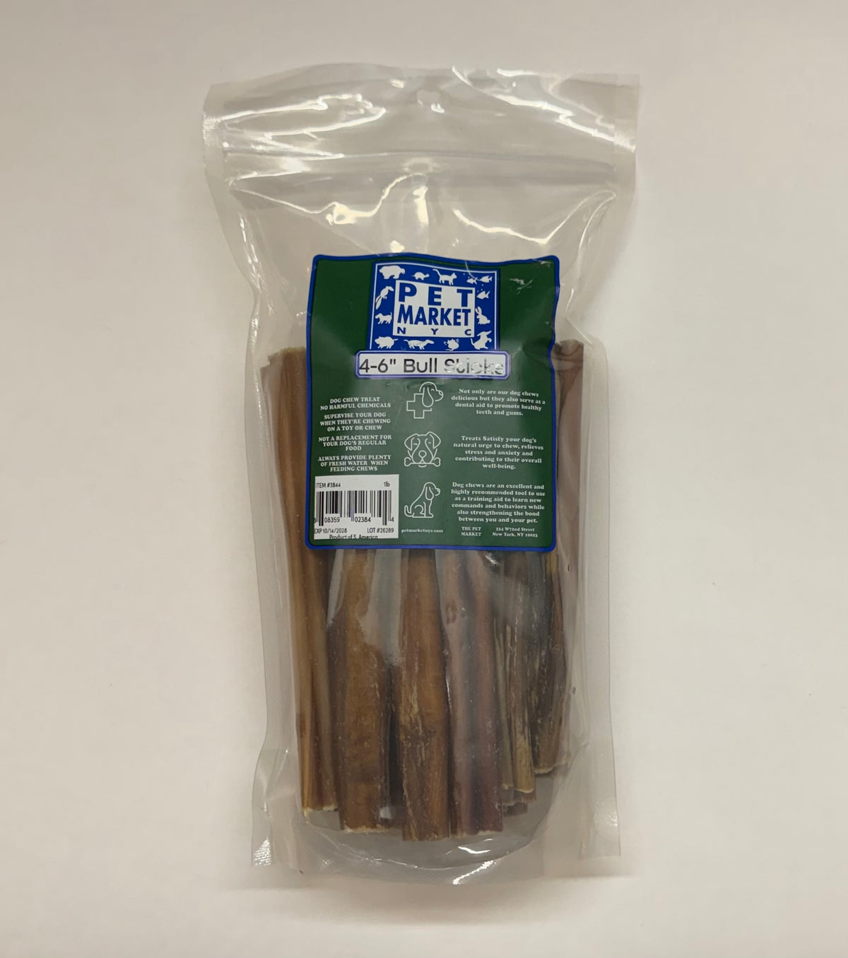 Pet Market NYC Bull Sticks 4-6" (1lb bag)
