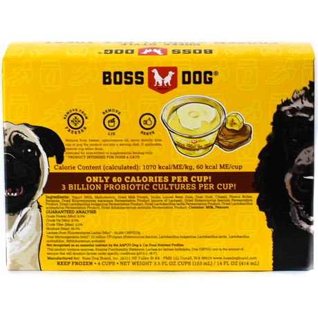 Boss Dog Greek Style Frozen Yogurt Peanut Butter and Banana Dog & Cat Treat (4 Pack)