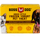 Boss Dog Greek Style Frozen Yogurt Peanut Butter and Banana Dog & Cat Treat (4 Pack)