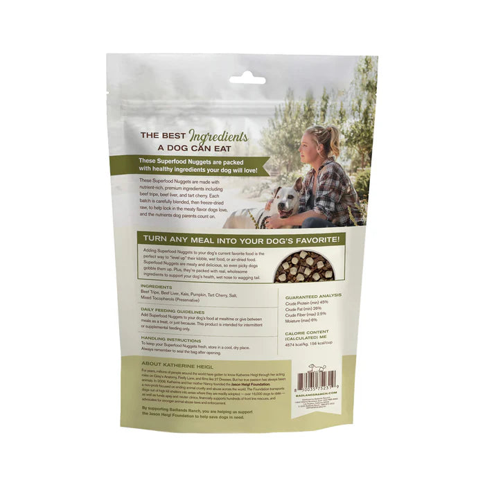 Badlands Dog Freeze-Dried Superfood Beef Tripe & Kale Nuggets 8oz