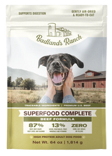 طعام كلاب بادلاندر رانش فورمولا اللحم البقري المجفف بالهواء 