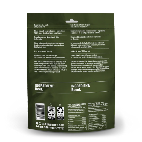 PureBites Beef Jerky  Dog Treat (7.5oz Bags)