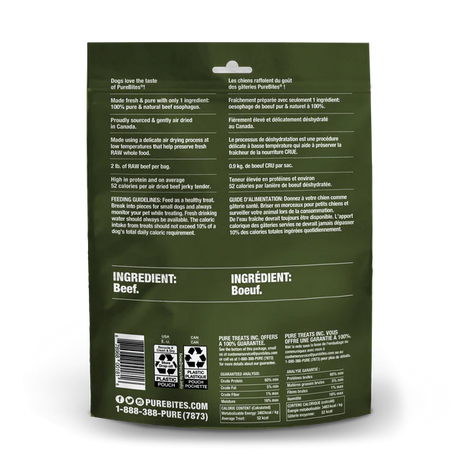 PureBites Beef Jerky  Dog Treat (7.5oz Bags)