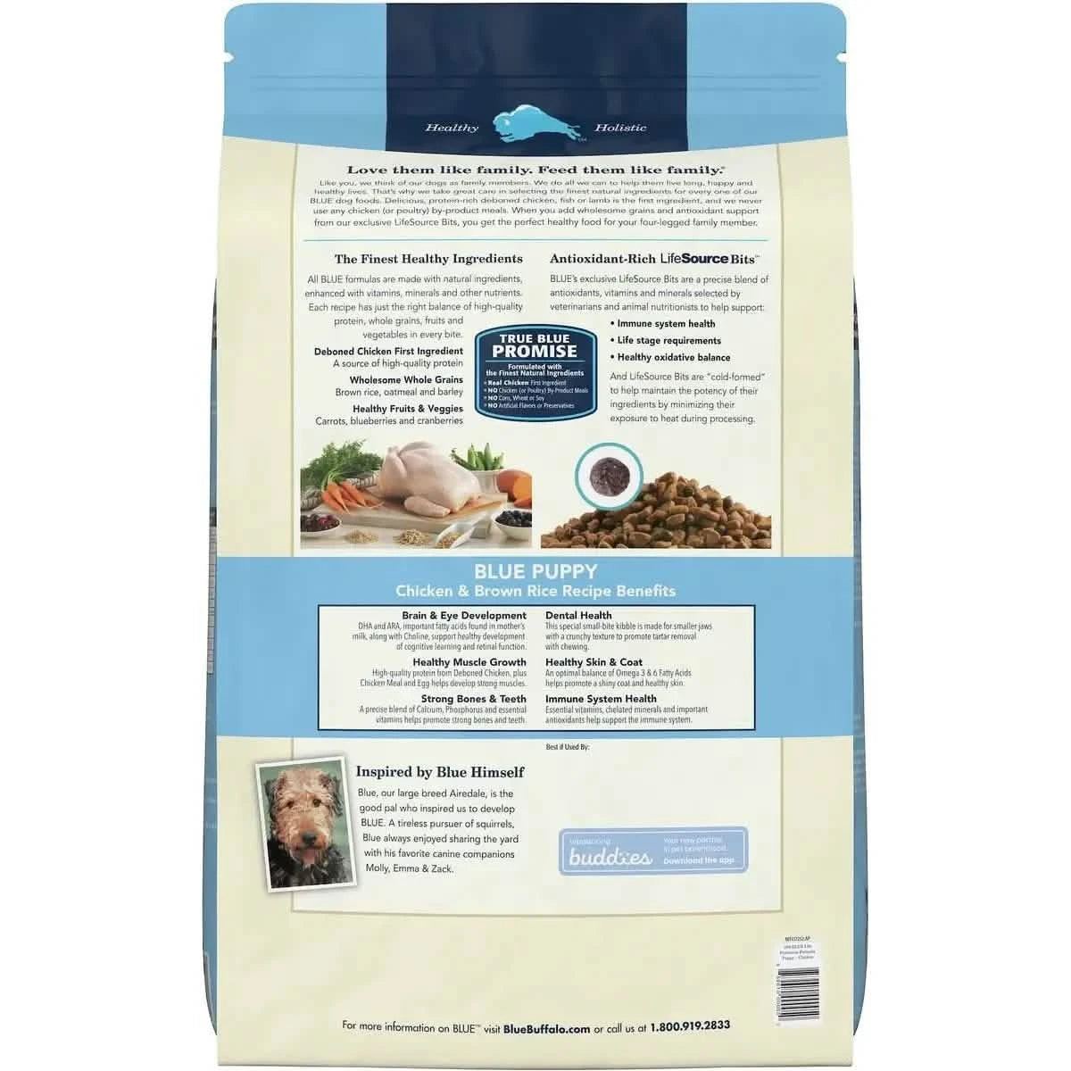 Blue Buffalo Dry Dog Food Life Protection Formula Puppy Chicken &amp; Brown Rice Recipe