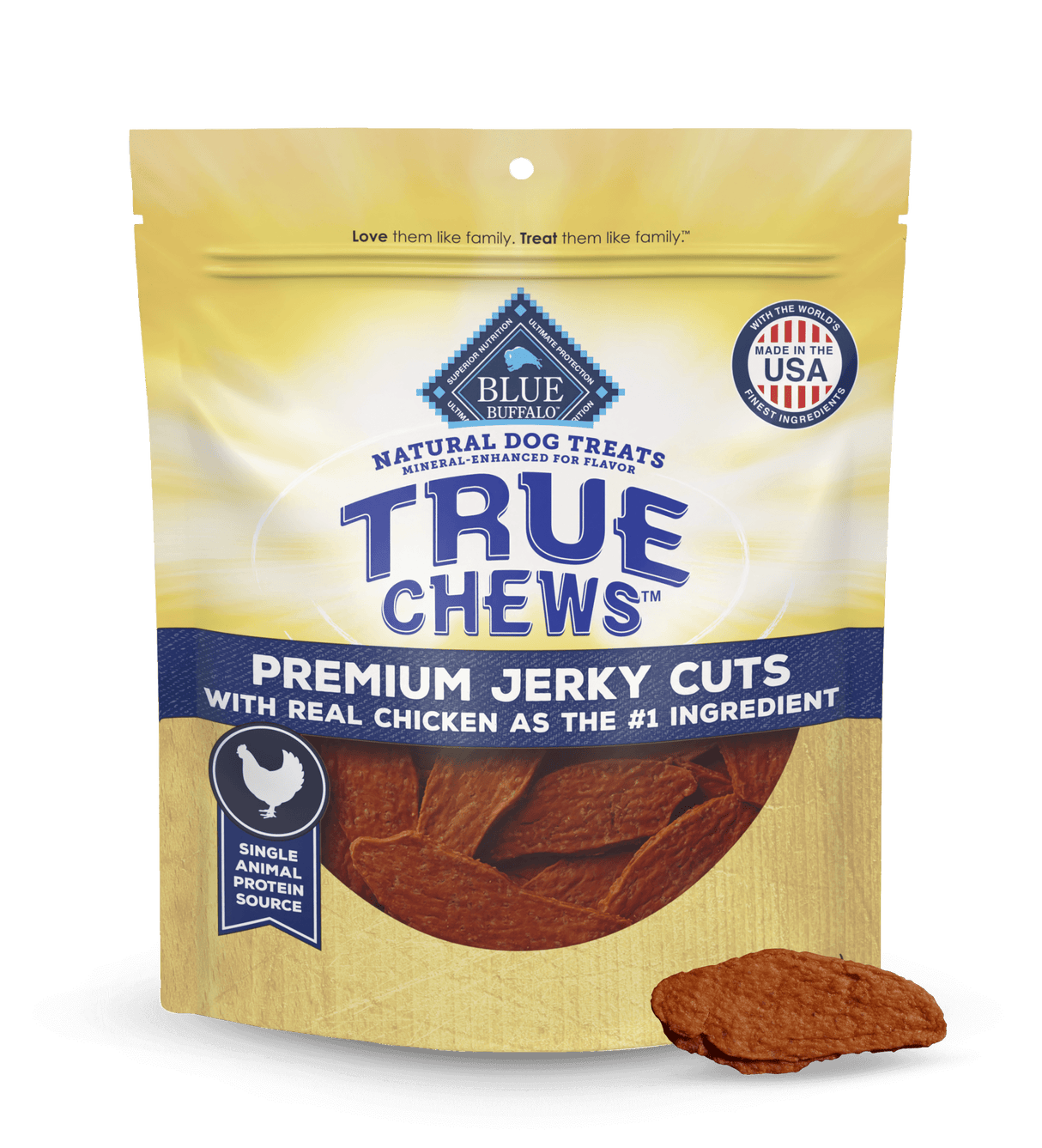 Golosinas para perros Blue Buffalo True Chews Premium Jerky Cuts Pollo