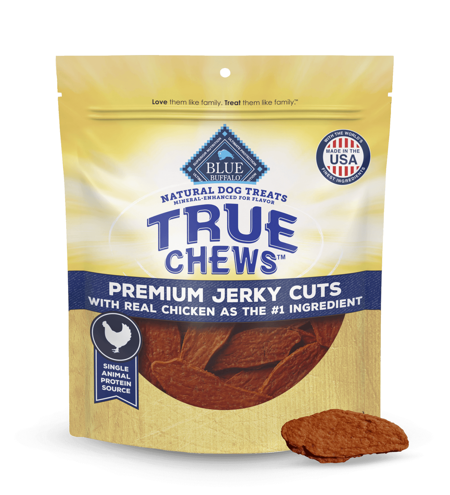 Golosinas para perros Blue Buffalo True Chews Premium Jerky Cuts Pollo