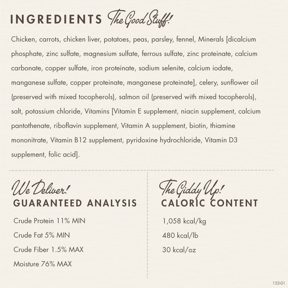 Bonnihill Farms by Fromm Gently Cooked Frozen Dog Food ChickiBowls Chicken Recipe 1lb