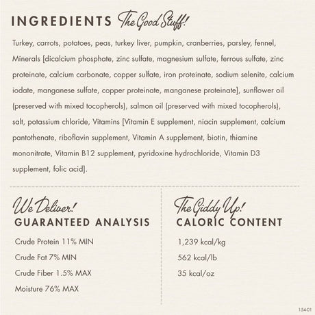 Bonnihill Farms by Fromm Gently Cooked Frozen Dog Food TurkiBowls Turkey Recipe 3lb