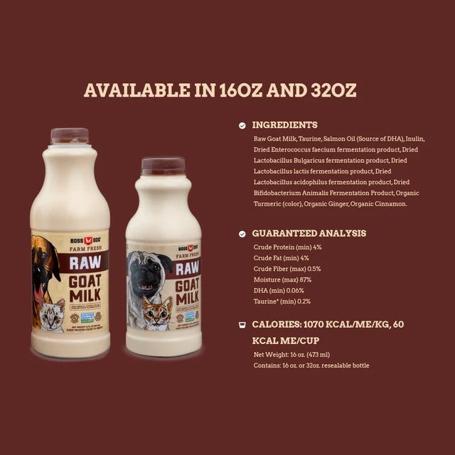 Boss Dog Frozen Raw Original Goat Milk 16oz