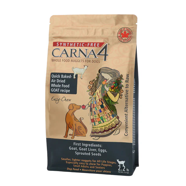 CARNA4 Easy-Chew Goat Dry Dog Food (2.2lb Bag)