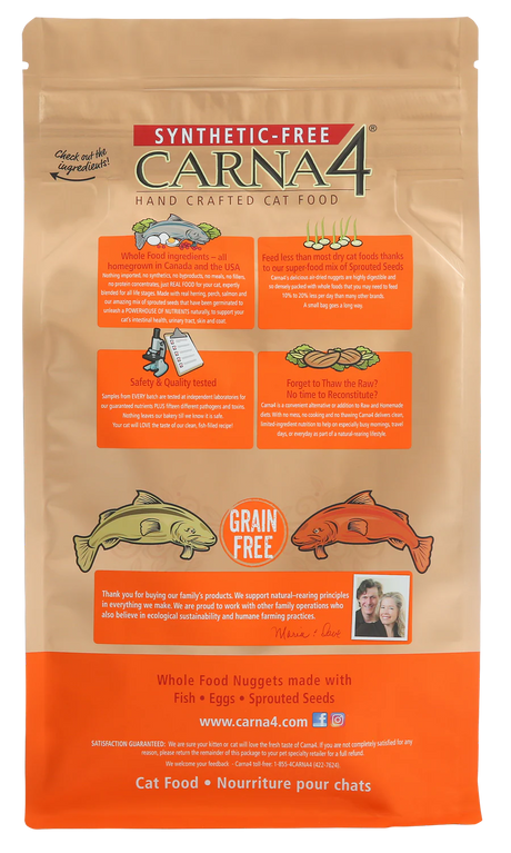 Carna4 Grain-Free Fish Recipe Dry Cat Food (2lb bag)