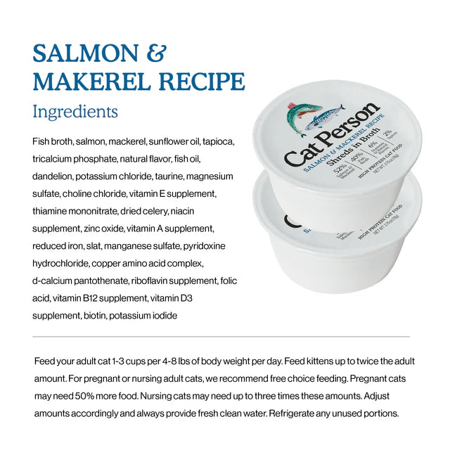 Cat Person Cat Wet Food Grain Free Salmon & Mackerel 2.75oz