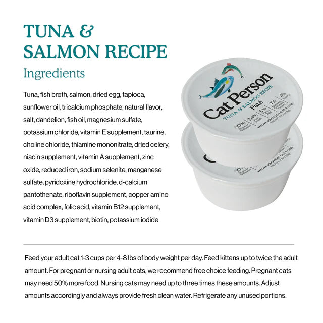 Cat Person Cat Wet Food Tuna & Salmon Pate 2.75oz
