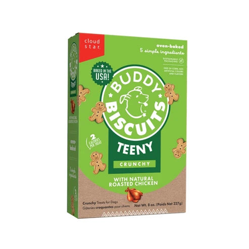 Cloud Star Buddy Biscuits Teeny with Natural Roasted Chicken Dog Treats (8oz Box)