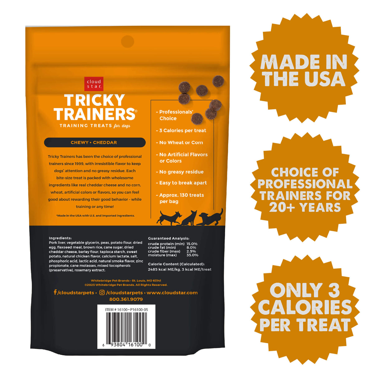 Cloud Star Tricky Trainers Soft & Chewy With Cheddar (5oz bag)