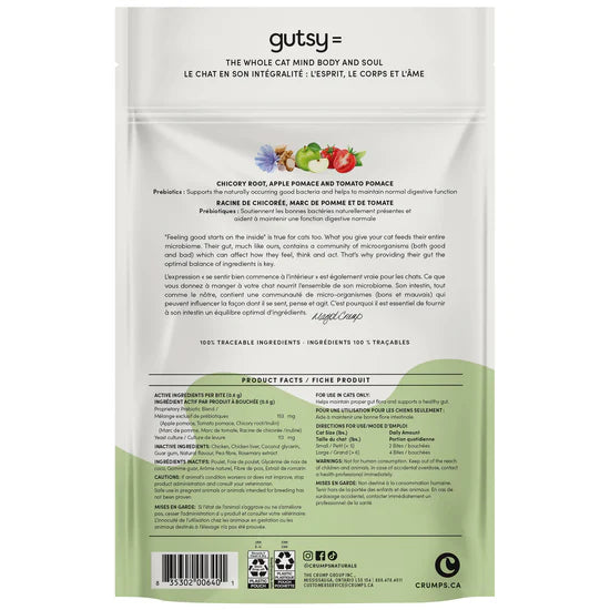Crumps Naturals Gutsy Balance Bites Chicken Cat Treats (3.2oz bag)