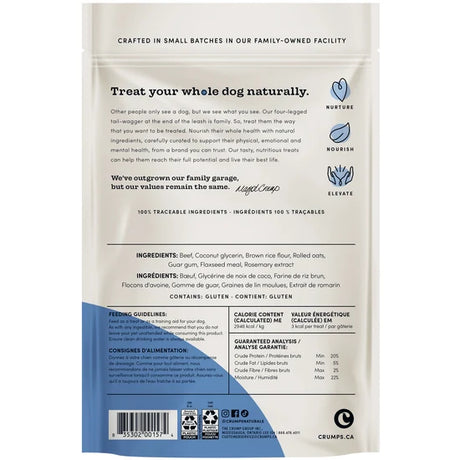 Crumps Naturals Mini Trainers Soft & Chewy Beef Dog Treat (4.7oz bag)