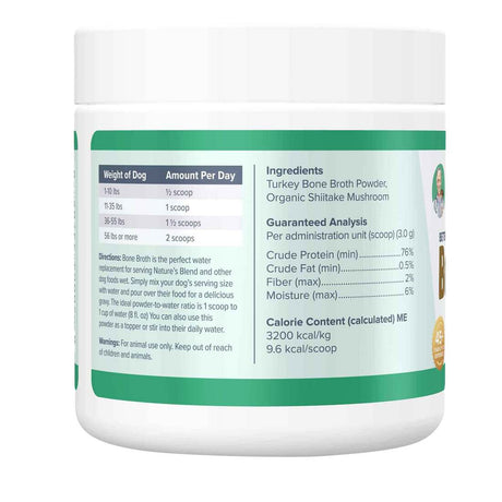 Dr. Marty Better Life Boosters Powdered Turkey & Mushroom Bone Broth (90g tub)