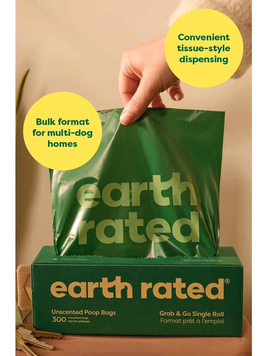 Bolsas para excrementos perfumadas EARTH RATED, 300 unidades
