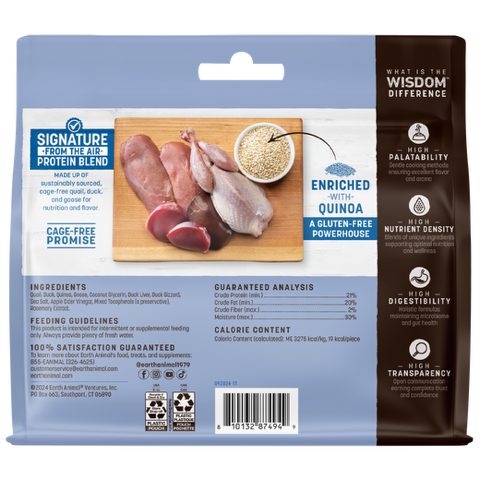 Earth Animal Wisdom Dog Air Dried From The Air Jerky 4oz