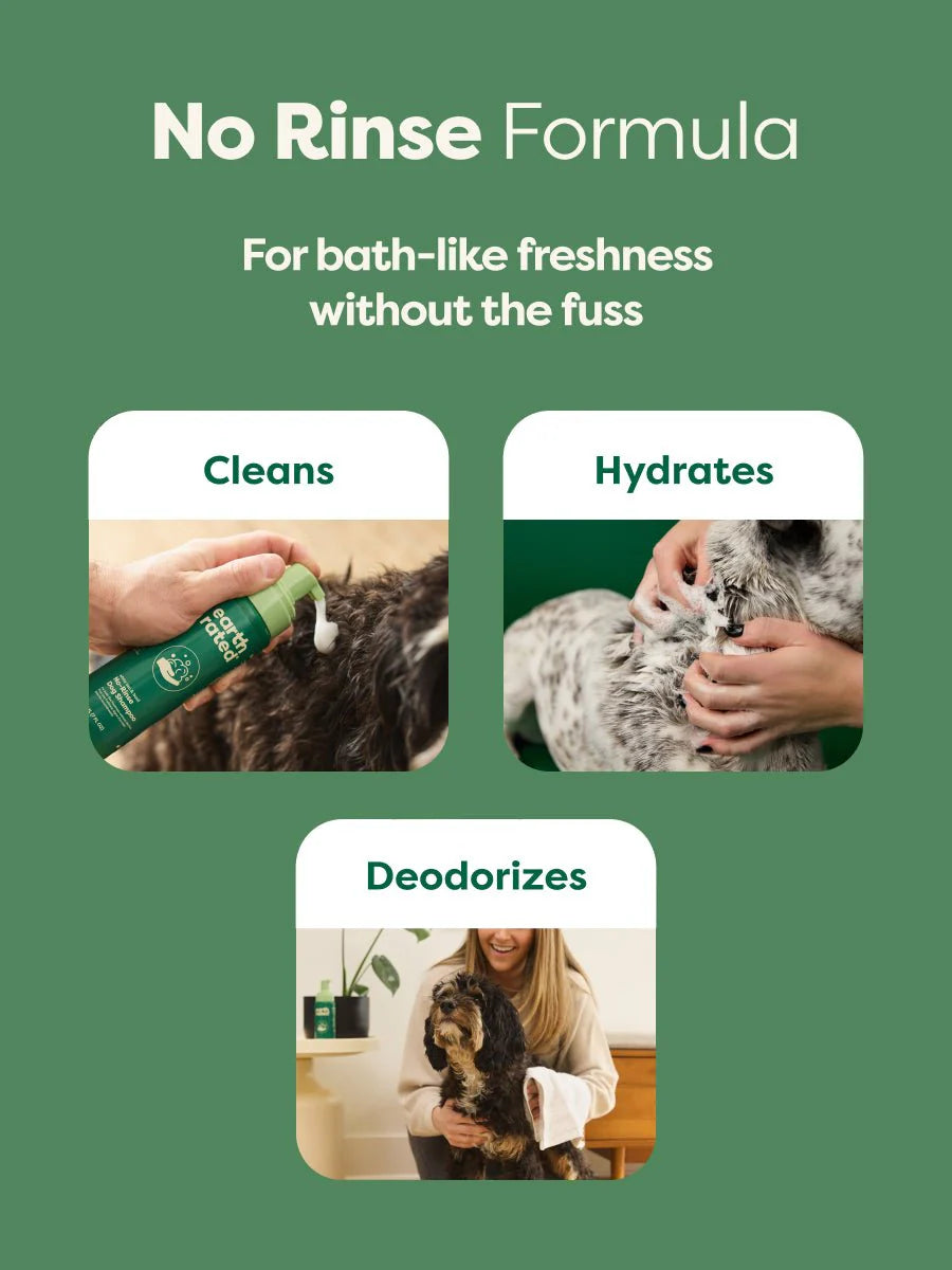 Earth Rated No Rinse Waterless Dog Shampoo (7oz Bottle)