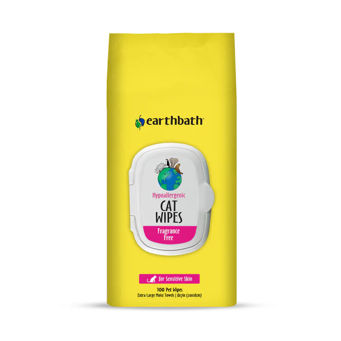 Earthbath Hypoallergenic Cat Wipes (100 Count)