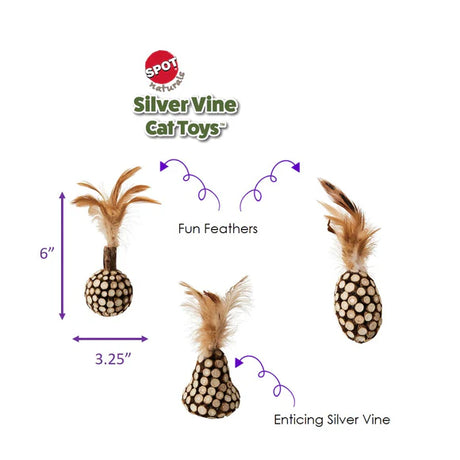 SPOT Silver Vine Chunky Cat Toy