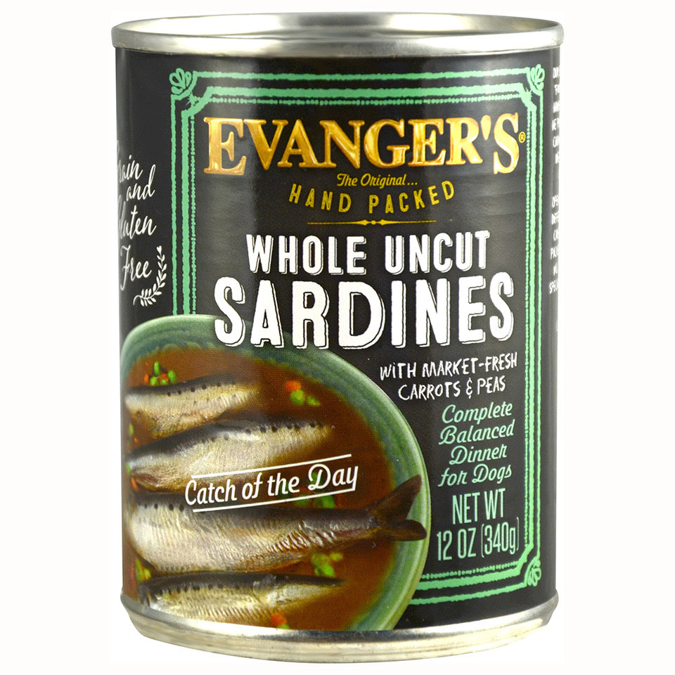 Evanger's Dog Wet Food Whole Uncut Sardines 12oz