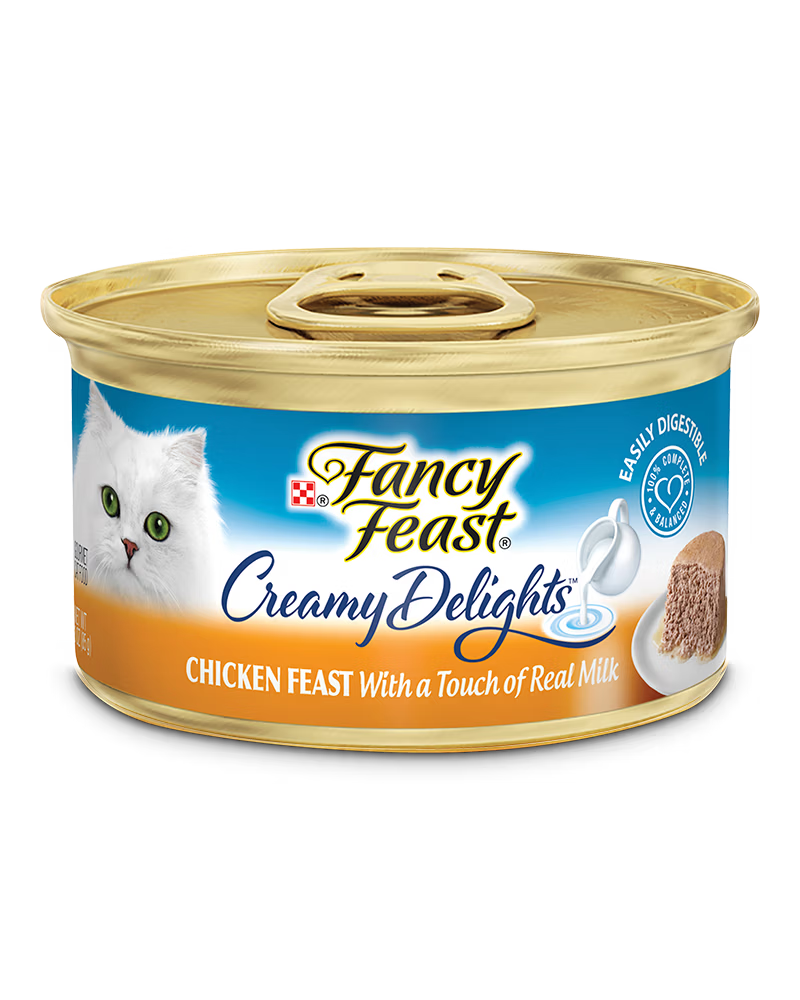 Fancy Feast Cat Wet Food Creamy Delights Chicken Pate With Real Milk 3oz