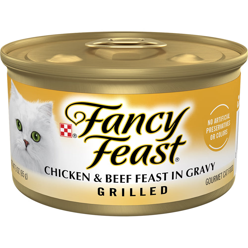 Fancy Feast Cat Wet Food Grilled Chicken & Beef 3oz