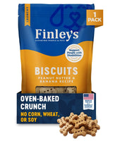 Finley's Biscuits Peanut Butter & Banana Recipe Dog Treats (6oz bag)