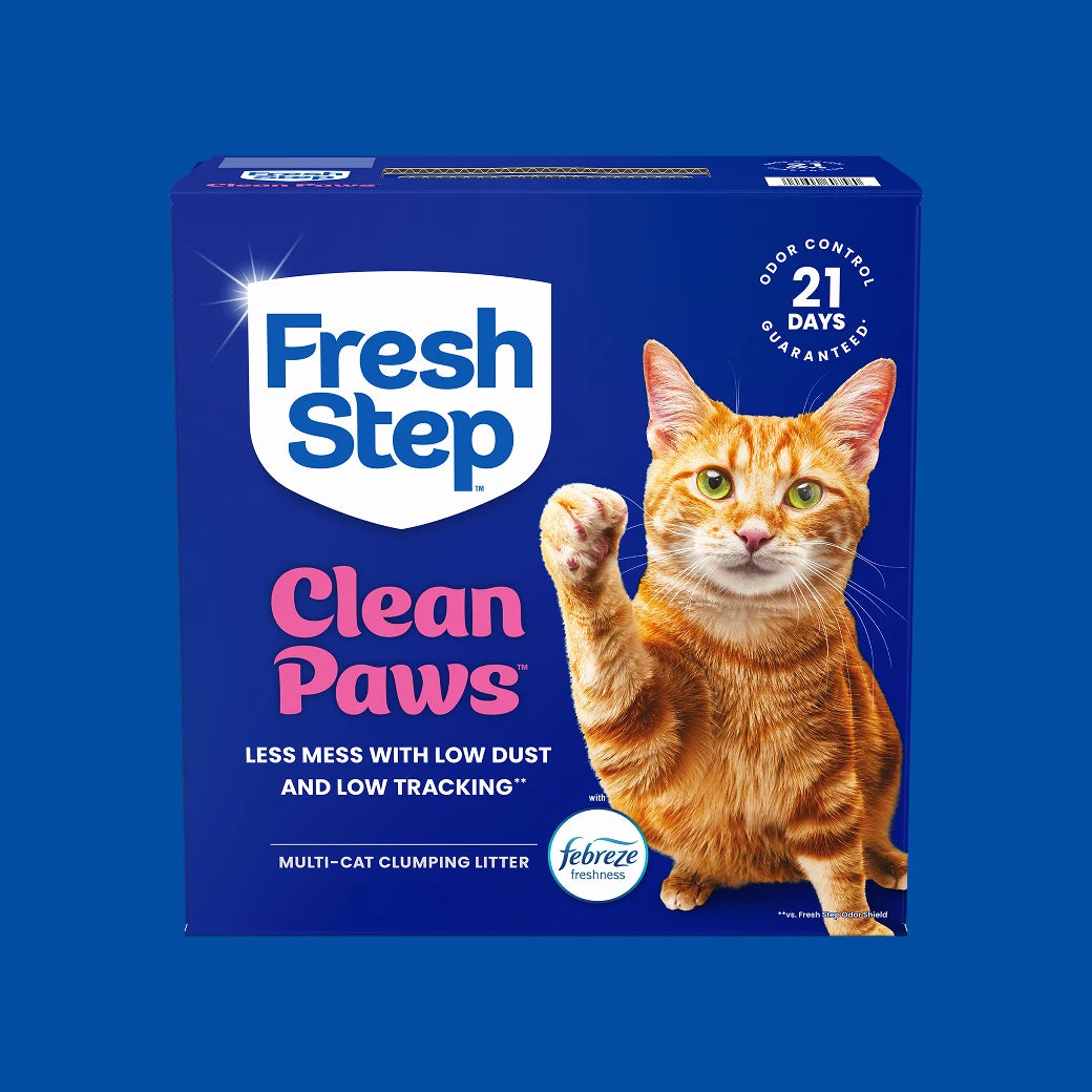 Fresh Step Clean Paws Scented Febreze Multi-Cat Clumping Litter (22lb)