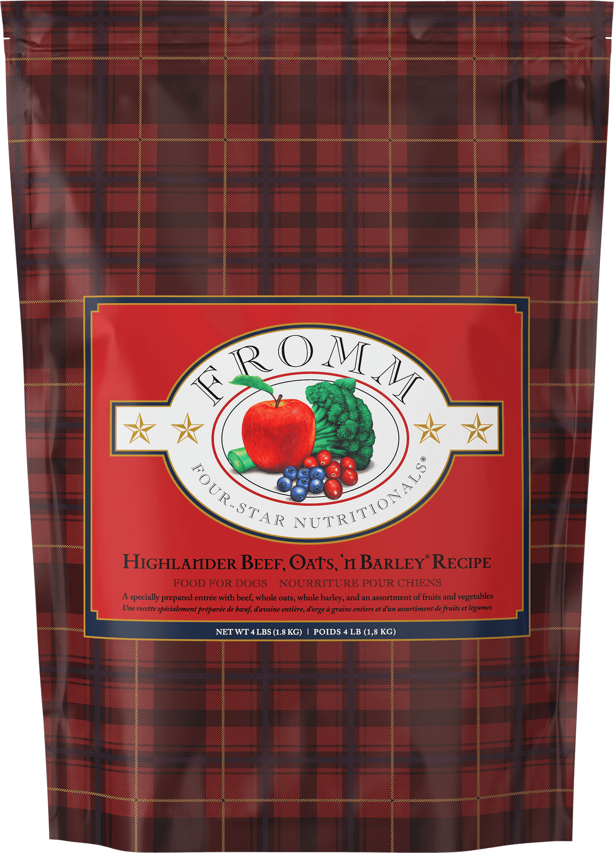 Fromm Four-Star Nutritionals Highlander Beef, Oats ‘n Barley Recipe Dry Dog Food (26lb Bag)