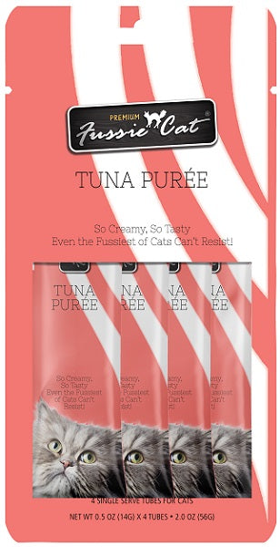 Tubos de puré de atún para gatos Fussie (paquete de 4)