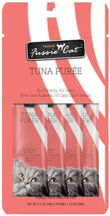 Tubos de puré de atún para gatos Fussie (paquete de 4)