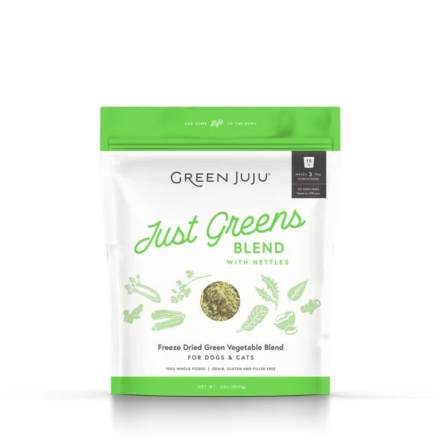 Green Juju Freeze-Dried Just Greens Vegetable Blend for Dogs & Cats (5.5oz)