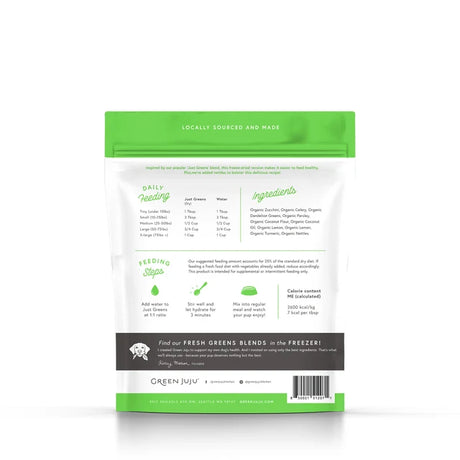 Green Juju Freeze-Dried Just Greens Vegetable Blend for Dogs & Cats (5.5oz)