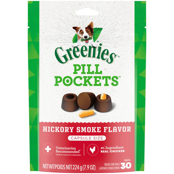 Greenies Pill Pockets Hickory Smoke Capsule Dog Treats (30 count)