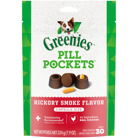 Greenies Pill Pockets Hickory Smoke Capsule Dog Treats (30 count)