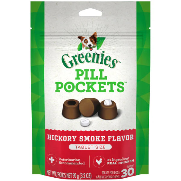 Greenies Pill Pockets Hickory Smoke Flavor Tablet Size Dog Treats (30 count)