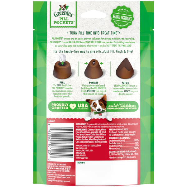 Greenies Pill Pockets Hickory Smoke Flavor Tablet Size Dog Treats (30 count)