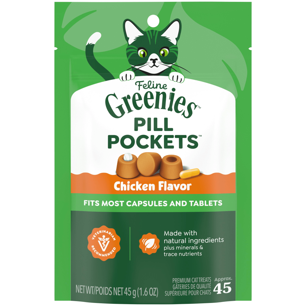 Golosinas para gatos Greenies Feline Pill Pockets sabor pollo