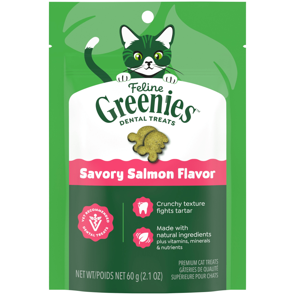Golosinas para gatos Greenies con sabroso sabor a salmón Golosinas dentales para gatos Greenies