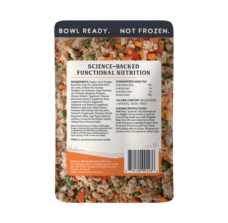 Health Extension Gently Cooked In Bone Broth Chicken & Pumpkin Dog Wet Food (3oz pouch)