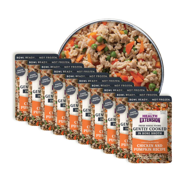 Health Extension Gently Cooked In Bone Broth Chicken & Pumpkin Dog Wet Food (3oz pouch)